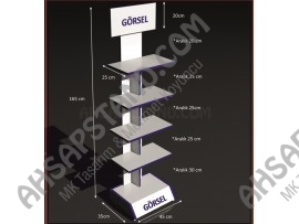 Çok Raflı Parfüm Standı 