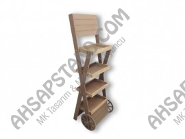 4 RAFLI RUSTİK BAKLİYAT VE KAVANOZ STANDI