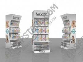 LaVital Evcil Hayvan Ürünleri 4 Raflı Stand