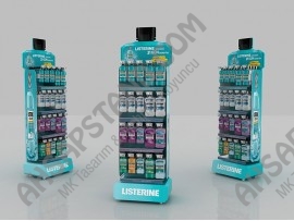 Listerine Ağız Bakım Ürünleri 4 Raflı Tasarım Standı